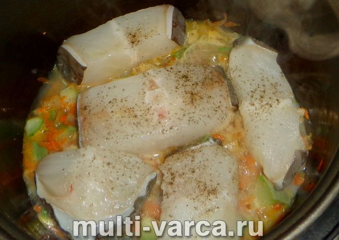 Зубатка з овочами в мультиварці