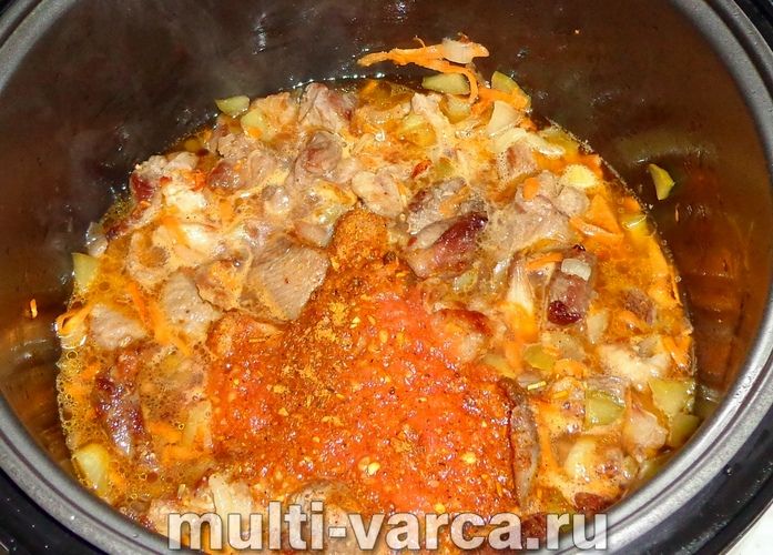 Азу з індички в мультиварці