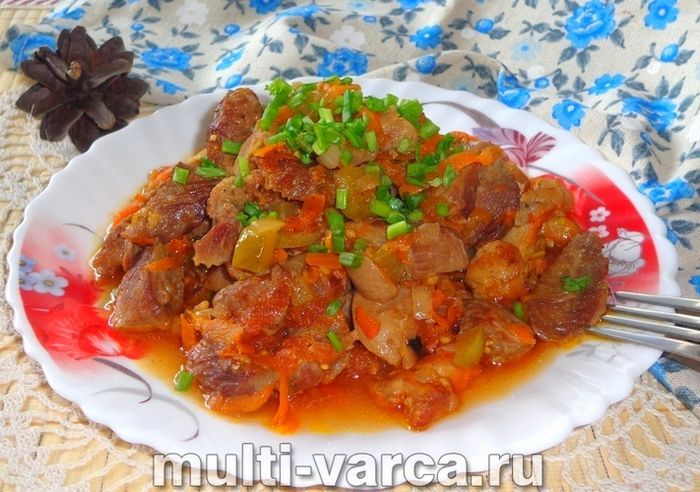 Азу з індички в мультиварці