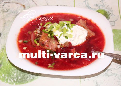 Борщ зі свинячими реберцями