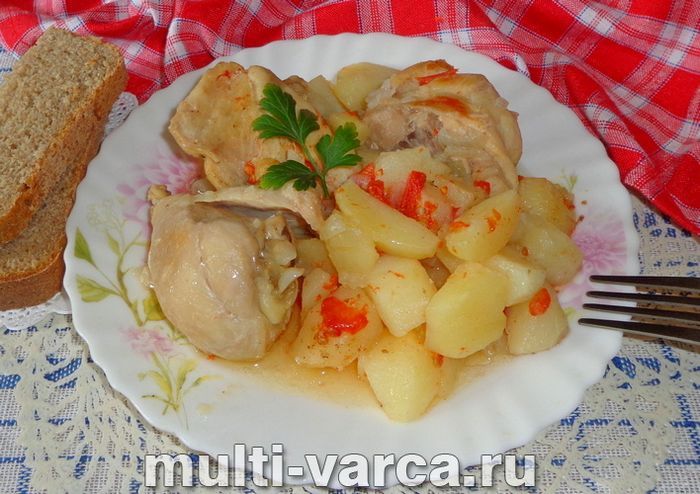 Чахохбілі з картоплею в мультиварці