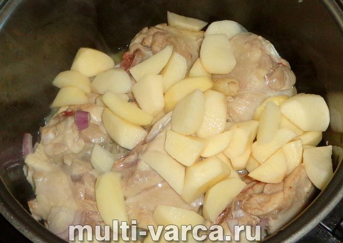 Чахохбілі з картоплею в мультиварці
