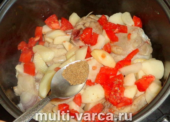Чахохбілі з картоплею в мультиварці