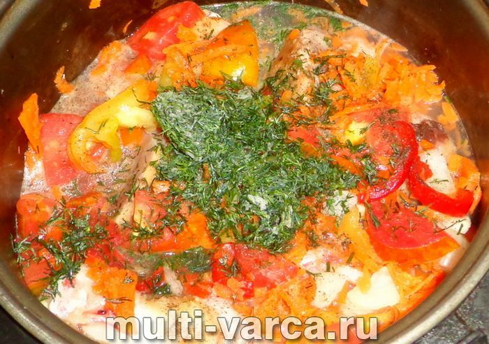 Чахохбілі з курки в мультиварці по-грузинськи