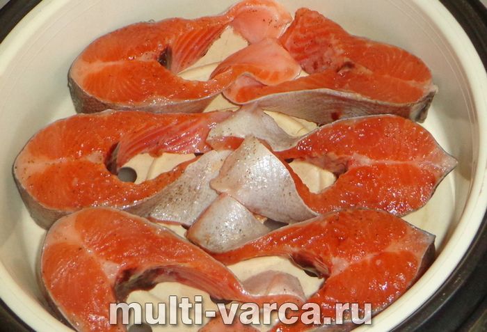 Форель із рисом у мультиварці
