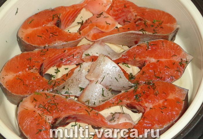 Форель із рисом у мультиварці
