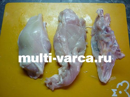 Гарбуз із куркою в мультиварці