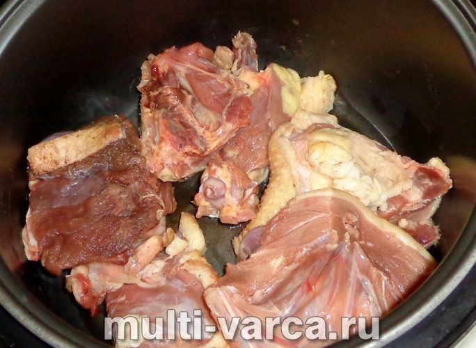 Качка з картоплею в мультиварці