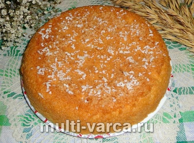 Кокосовий бісквіт у мультиварці