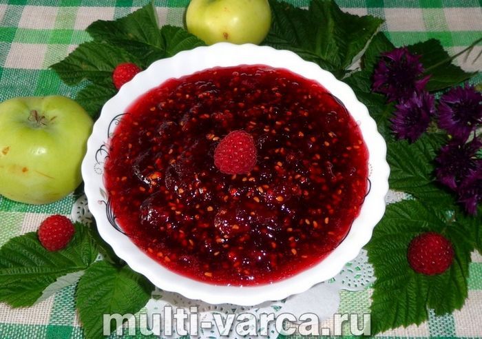 Малинове варення з яблуками на зиму
