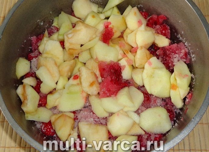 Малинове варення з яблуками на зиму