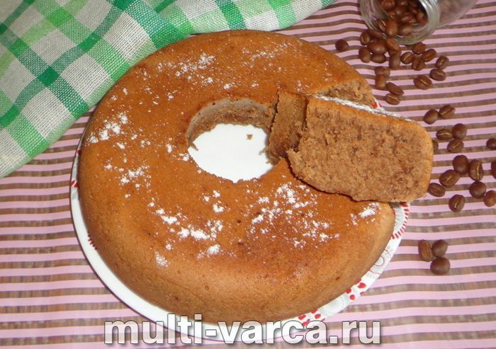 Шоколадно-кавовий кекс у мультиварці