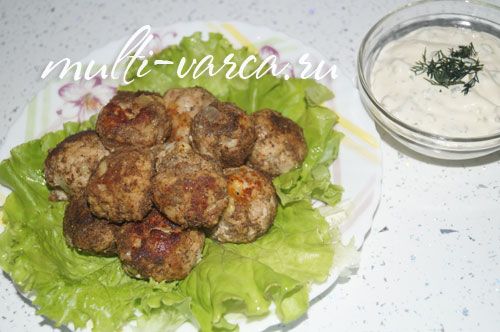 Смажені м'ясні кульки з сиром