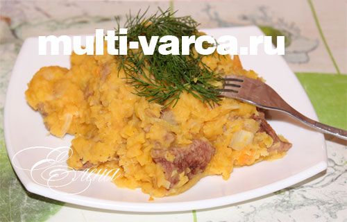 Сочевиця з м'ясом у мультиварці