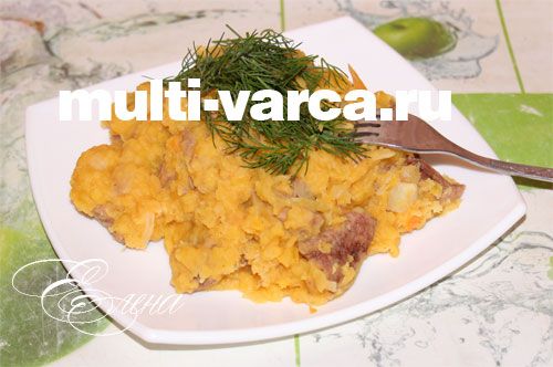 Сочевиця з м'ясом у мультиварці