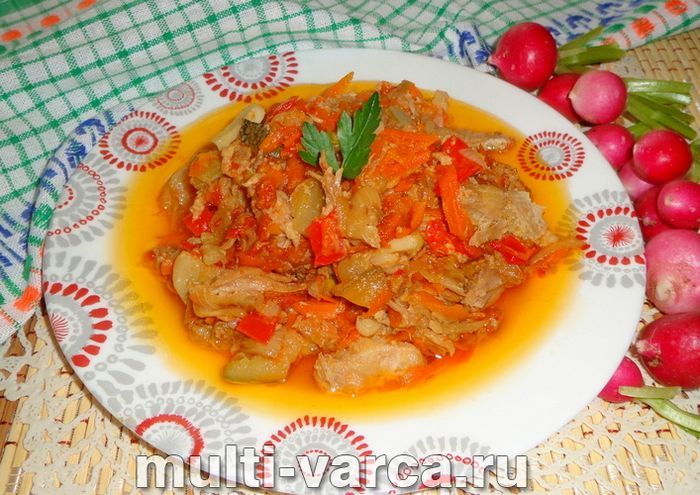 Тушонка з овочами в мультиварці