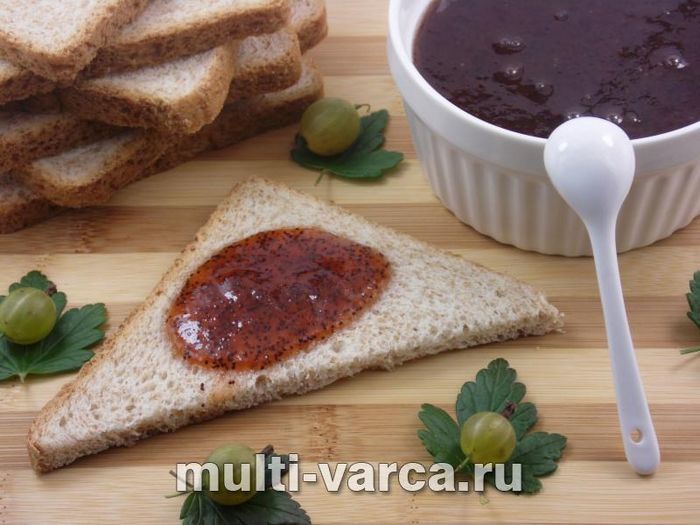Варення з аґрусу з маком і корицею