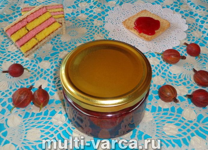 Желе з аґрусу з малиною на зиму