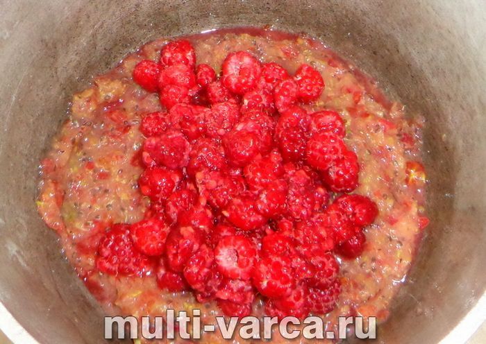 Желе з аґрусу з малиною на зиму