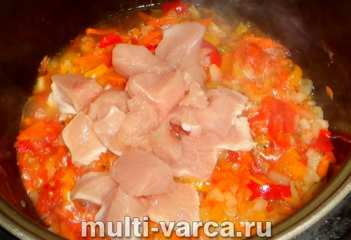 Гречка по-купецькому в мультиварці з індичкою