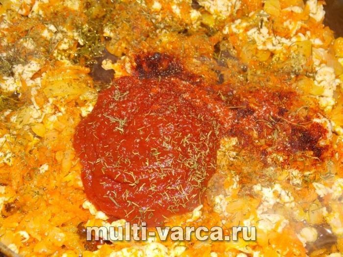 Гречка з фаршем і овочами