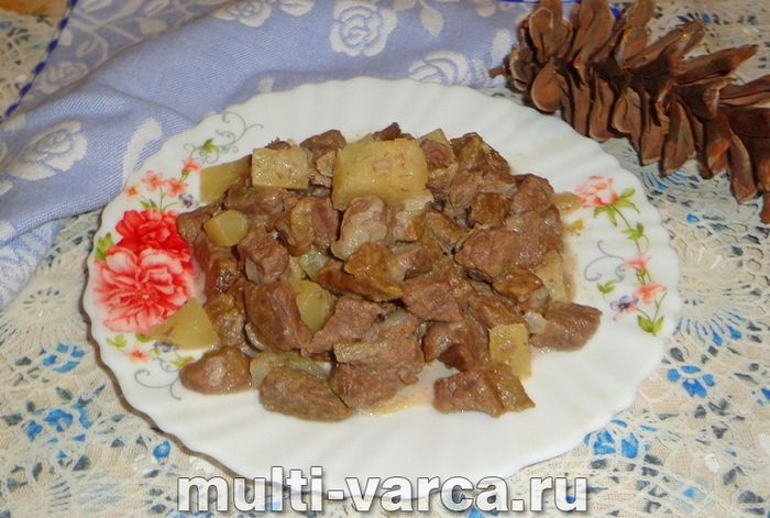 Яловичина з ананасами в мультиварці