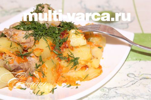 Яловичина з картоплею в мультиварці
