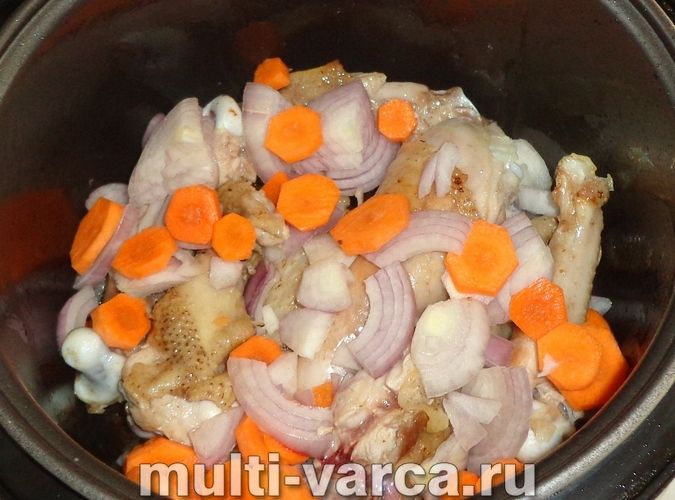 Курка з цвітною капустою в мультиварці
