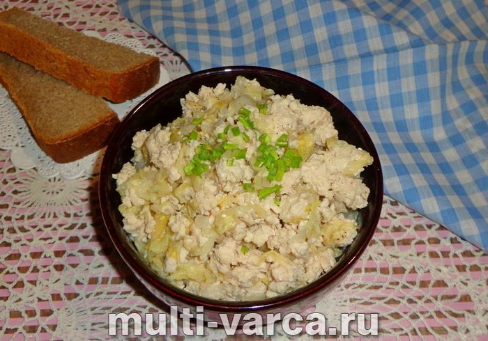 Пекінська капуста з фаршем у мультиварці
