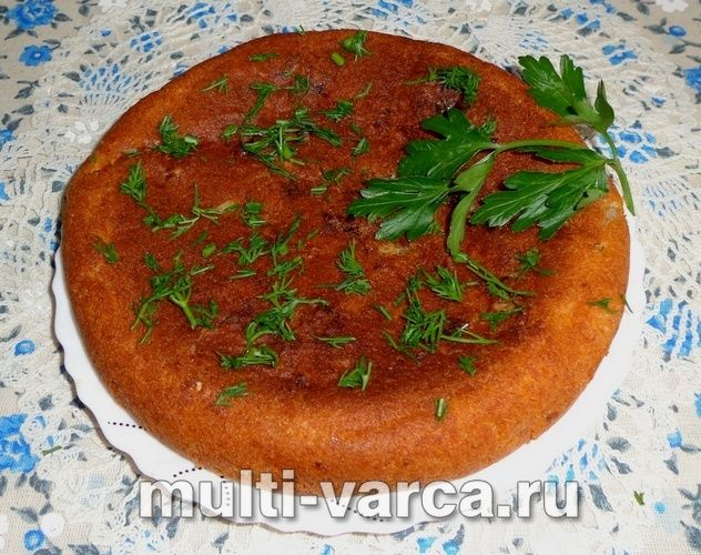 Пиріг із рисом і яйцем у мультиварці
