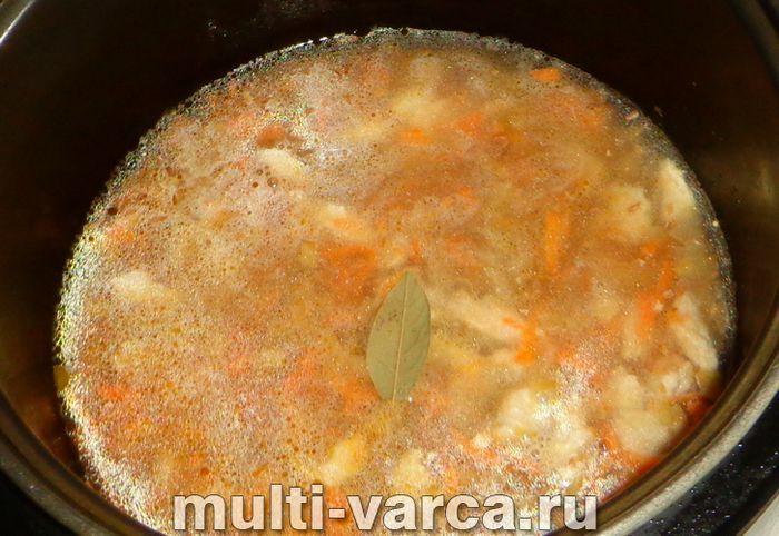Полба з куркою в мультиварці
