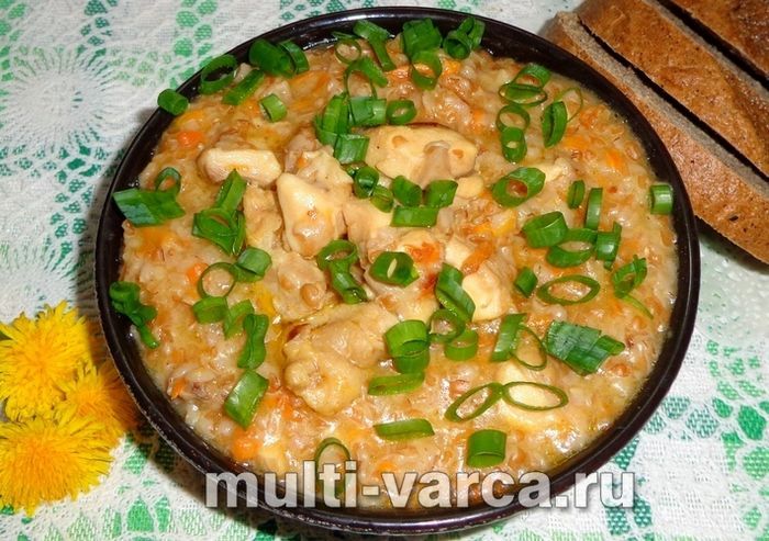 Пшенична каша з м'ясом у мультиварці