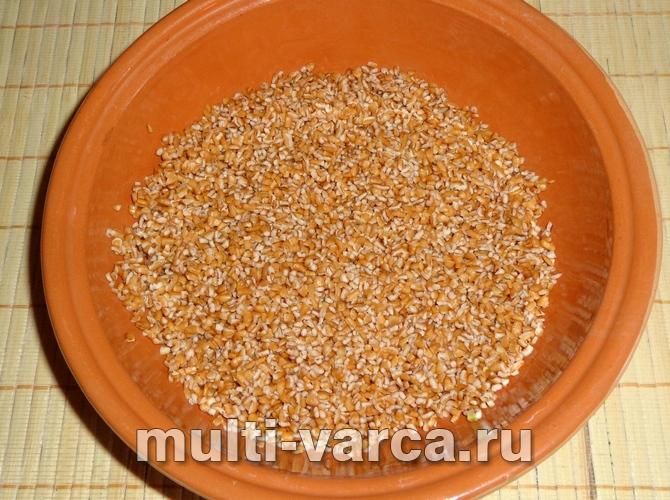 Пшенична каша з м'ясом у мультиварці