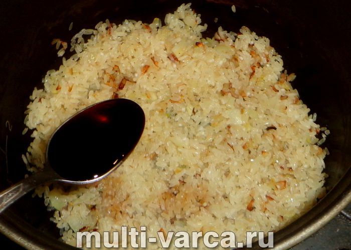 Рис теріякі в мультиварці