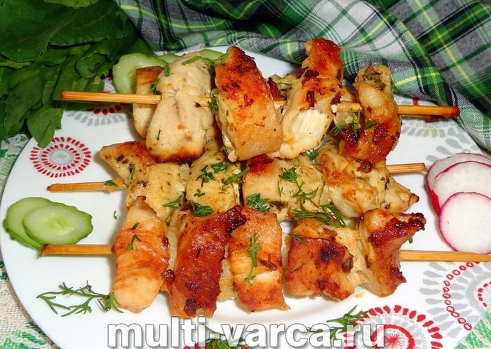 Шашлик із курки в мультиварці