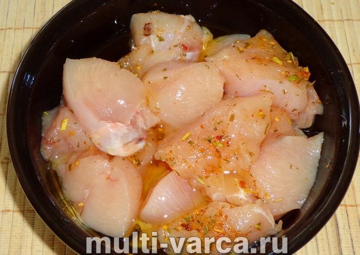 Шашлик із курки в мультиварці