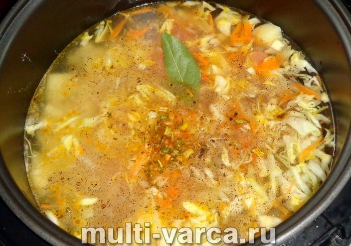 Щи з куркою в мультиварці