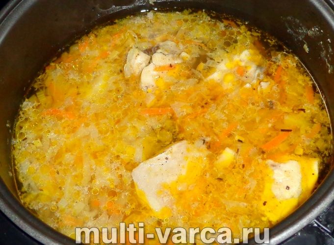 Щи з куркою в мультиварці