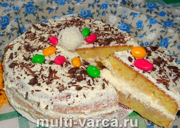 Сирний торт у мультиварці