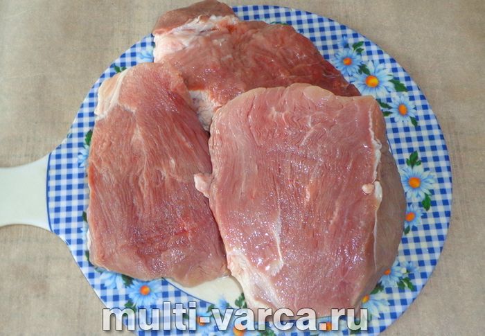 Стейк зі свинини в мультиварці