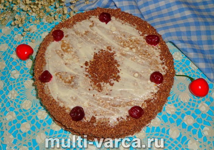 Торт із вишнею в мультиварці
