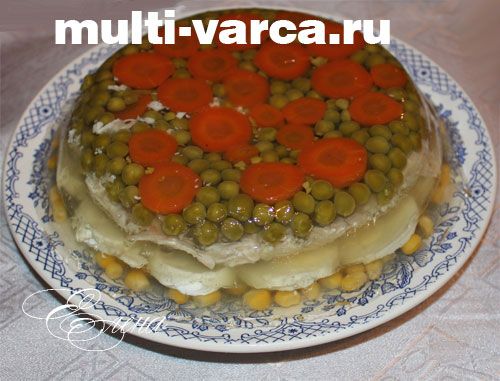 Заливне з курячої грудки в мультиварці