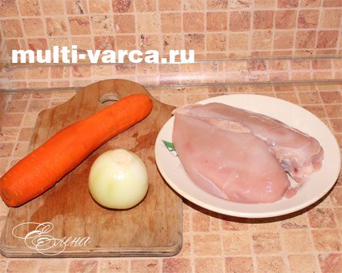Заливне з курячої грудки в мультиварці
