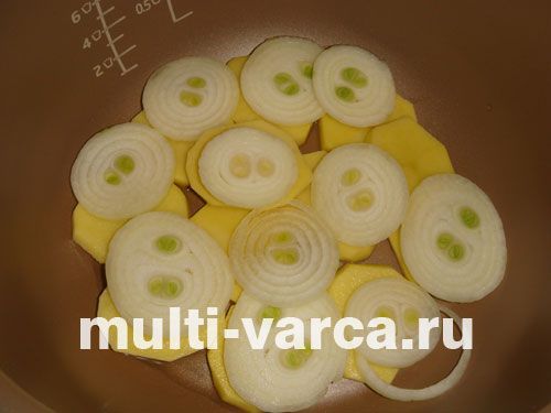 Запечені стейки пангасіуса на овочевій подушці в мультиварці