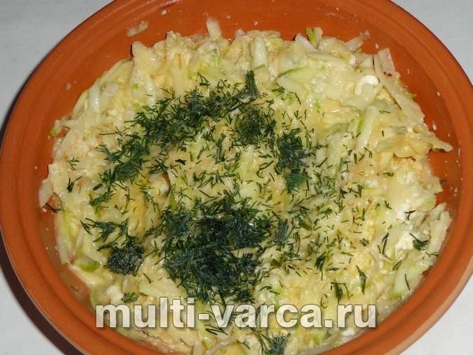 Запіканка з кабачків і картоплі в мультиварці