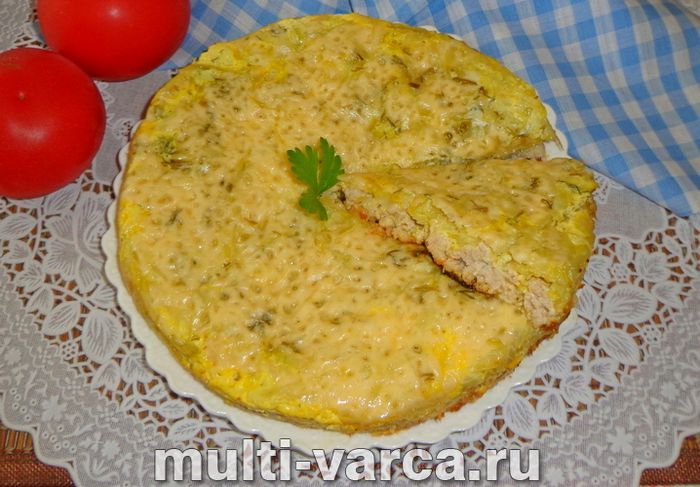 Запіканка з кабачків із фаршем у мультиварці