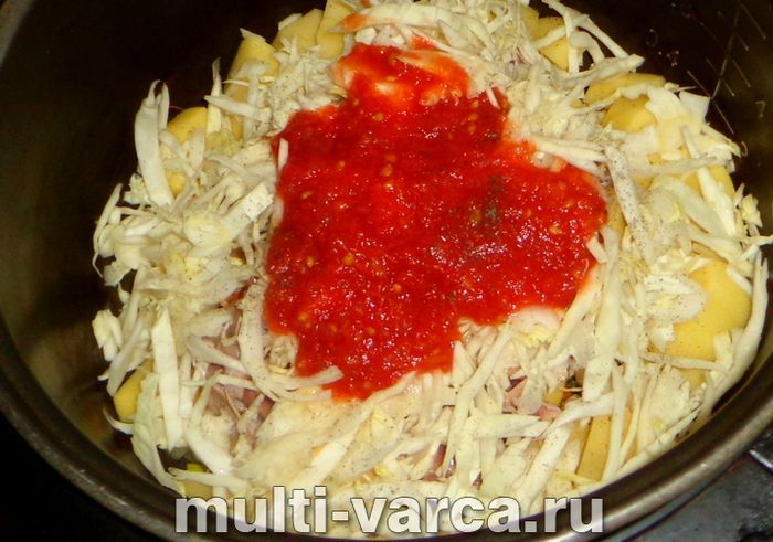 Бігус із куркою в мультиварці