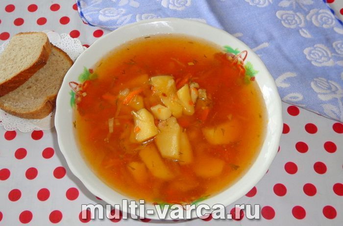 Борщ на бульйоні в мультиварці