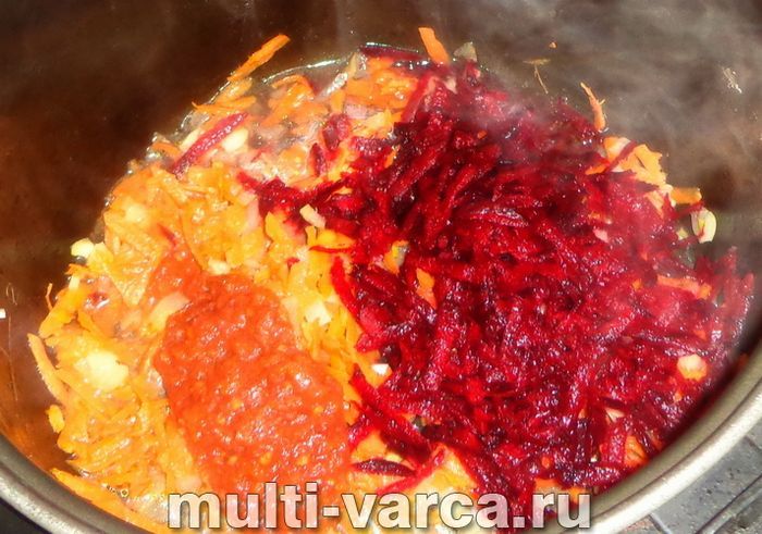 Борщ на бульйоні в мультиварці
