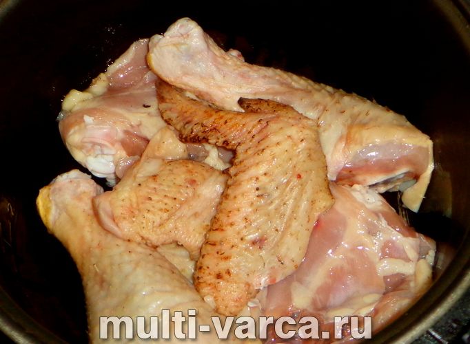 Чахохбілі з томатною пастою в мультиварці